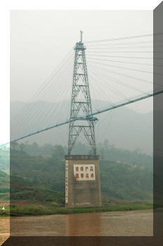 Fuling, China, pipeline bridge