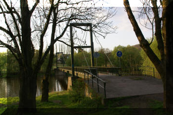 Footbridge in Klasterec nad Ohri, Czechia