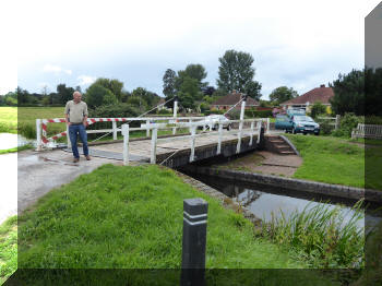 The Bridgwater and Taunton Canal swing bridge at North Newton