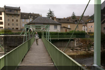 Old footbridge in Marvejols, France