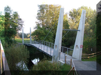 Bicycle bridge in Eriskirch, Germany