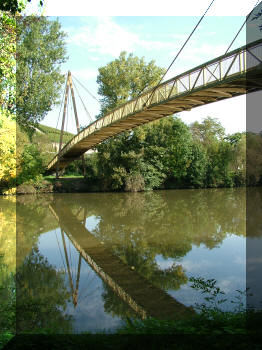Footbridge in Hessigheim, Germany