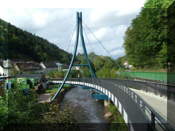 Footbridge in Hornberg, Germany