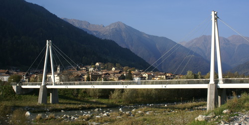 Footbridge in Bocenago, Italy