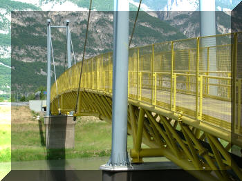 Cycle bridge in Cortina all´Adige, Italy