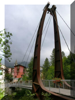 Footbridge in Limone Piemonte, Italy