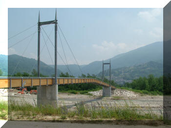Footbridge in Farra d´Alpago, Italy