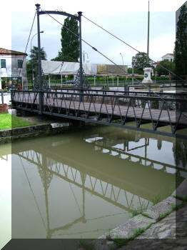 Swing bridge in Mira Taglio, Veneto, Italy