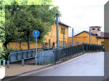 Footbridge in Milano-Tribiano, Italy