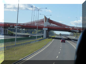 Motorway bridge in Ostroda, Poland