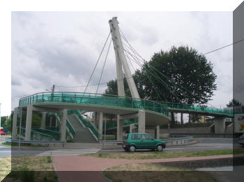 Footbridge in Wrzosowa, Poland