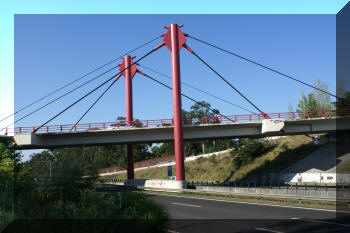 Road bridge in Almada, Portugal