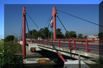 Bridge crossing A2, Almada, Portugal