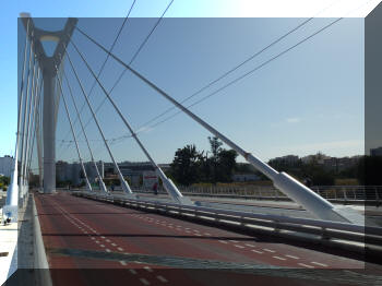 Light traffic bridge in Castellon de la Plana, Spain