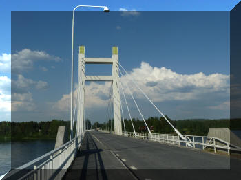 Road bridge in Pajala, Sweden