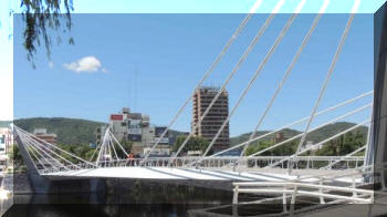 Pedestrian bridge in Villa Carlos Paz, Argentina